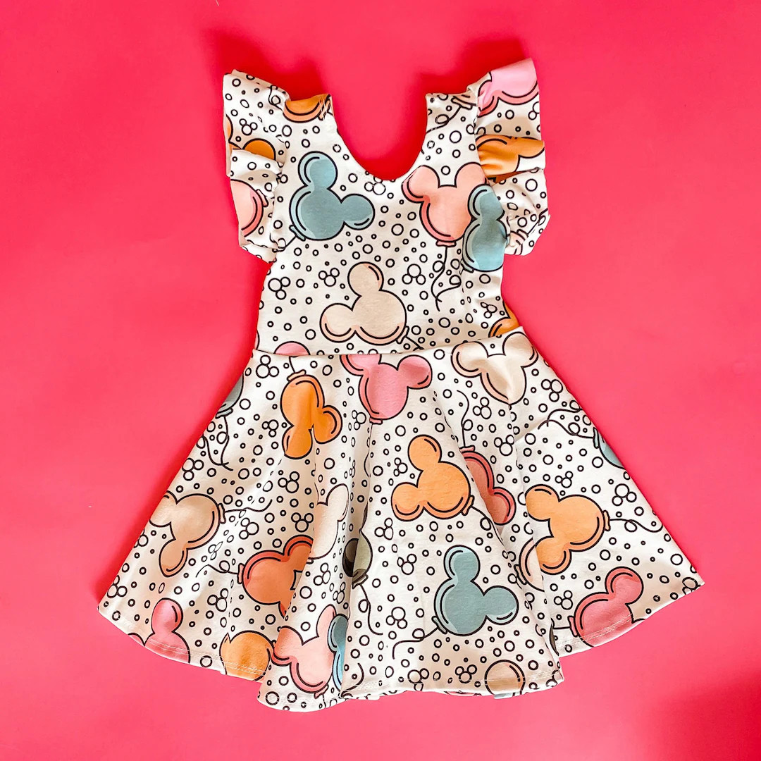 Retro Balloons Dress Disney Outfit Girls Disney Outfits - Etsy | Etsy (US)