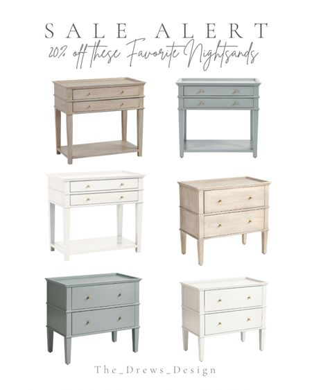 20% off at Ballard designs! I love these two drawer nightstands that come in 3 colors, white, blue-gray, and washed wood. They also have a matching 6 drawer dresser. I love the classic, traditional design of these. Perfect for a bedroom!

#LTKhome #LTKstyletip #LTKsalealert