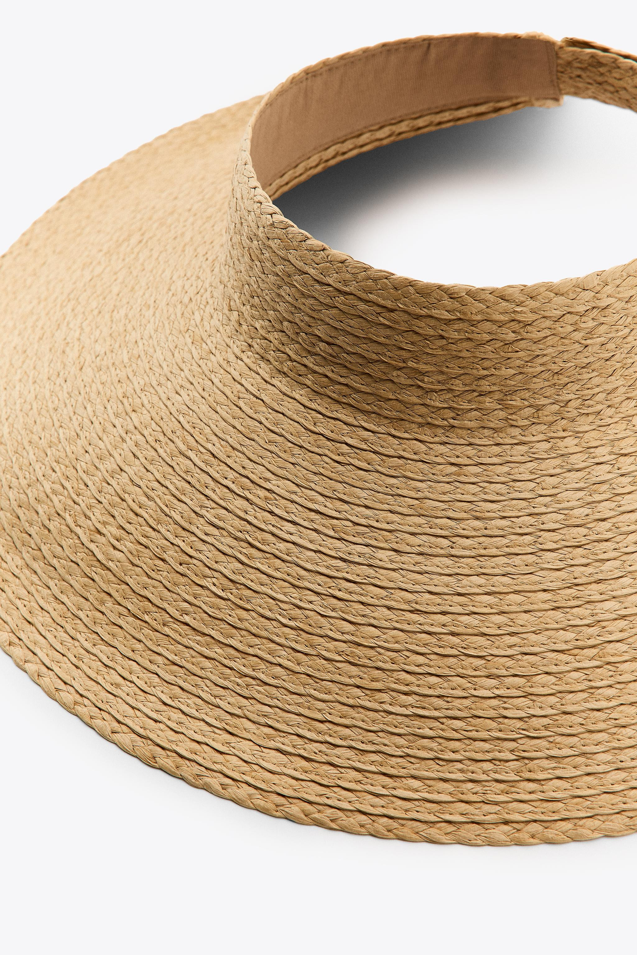 WIDE BRIM WOVEN VISOR | Zara US