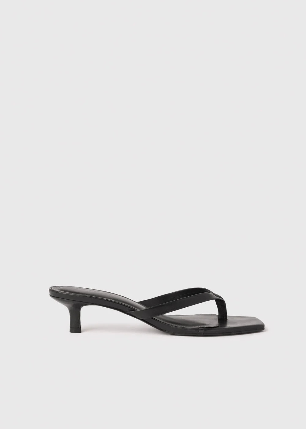 Black Toe Post Kitten Heel Mule | WHISTLES | Whistles UK | | Whistles