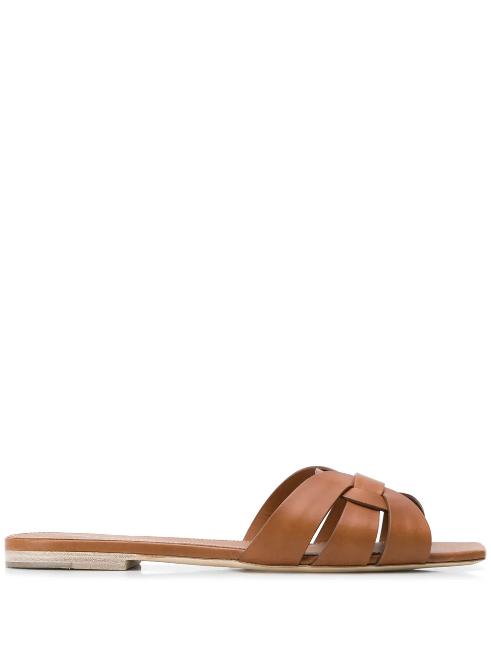 Saint Laurent Tribute Flat Sandals - Farfetch | Farfetch Global