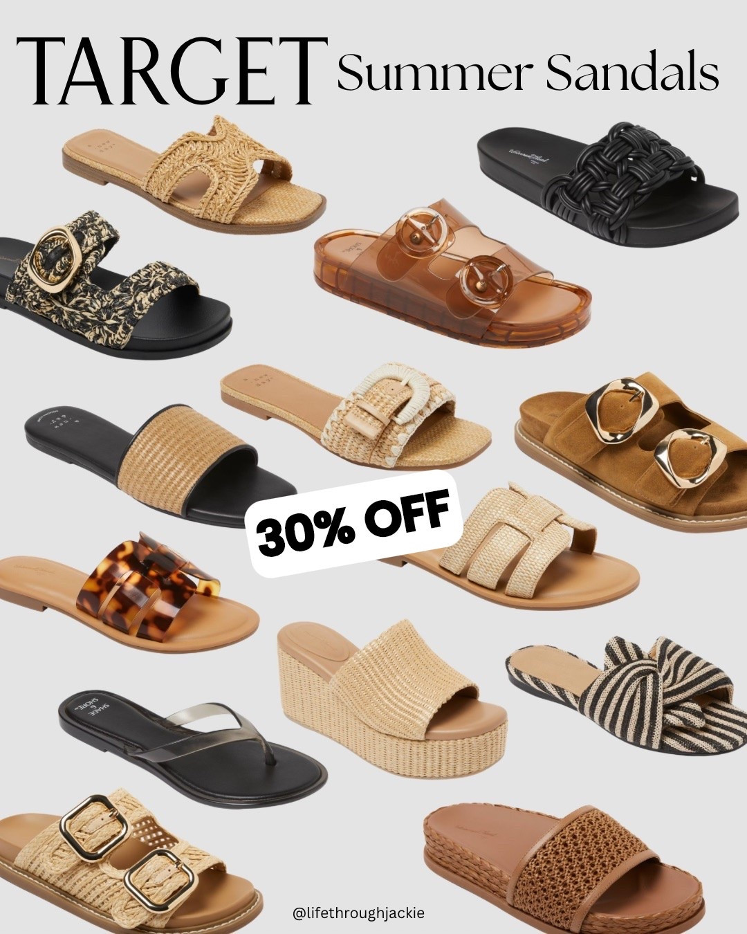 30% OFF Target Sandals @Target 
Summer Sandals, Beach Sandals, Raffia Sandals, Jelly Sandals, Summer Platforms
LTKOver50, Momover50

#LTKSaleAlert #LTKSeasonal #LTKmomlife