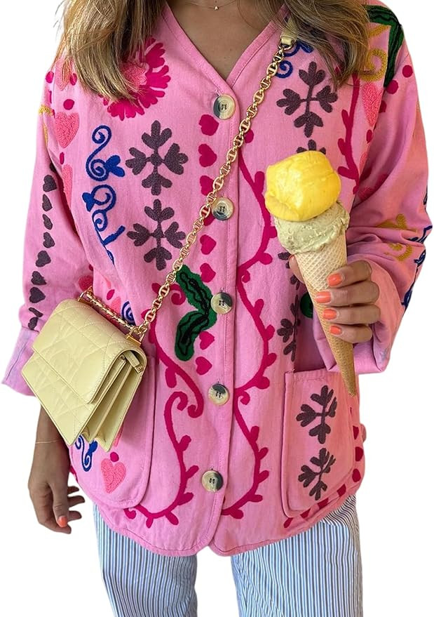 Yimoon Women Lightweight Puffer Jacket Floral Quilted Open Front Coat Winter Vintage Y2k Padded J... | Amazon (US)