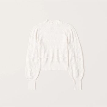 Pointelle Mockneck Sweater | Abercrombie & Fitch (US)