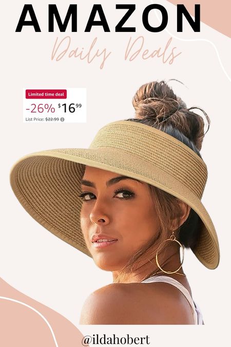 Amazon daily deal - 26% off my favorite straw sun visor!☀️

Amazon fashion, affordable fashion, summer fashion, spring fashion, summer outfit, spring outfit, vacation outfit, travel outfitt, swim, beach, straw hat

#LTKfindsunder50 #LTKsalealert #LTKswim