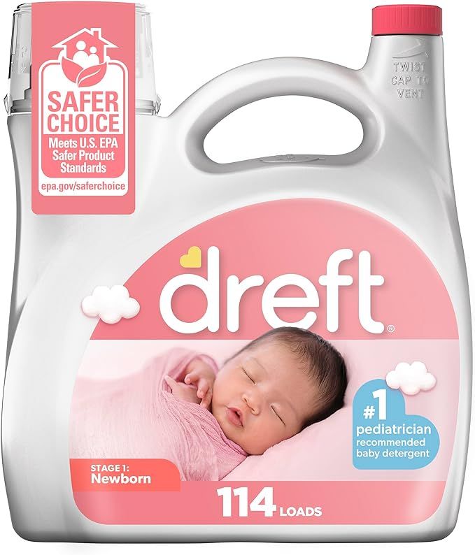 Dreft Stage 1: Newborn Baby Liquid Laundry Detergent 114 loads 165 fl oz | Amazon (US)