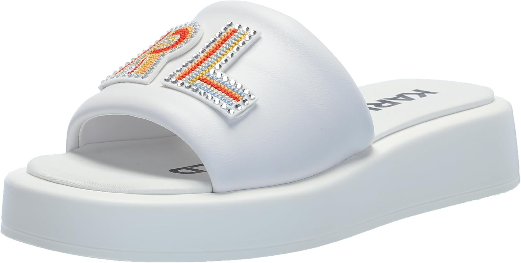 KARL LAGERFELD Women's Opal Embellished Platform Sandal | Amazon (US)