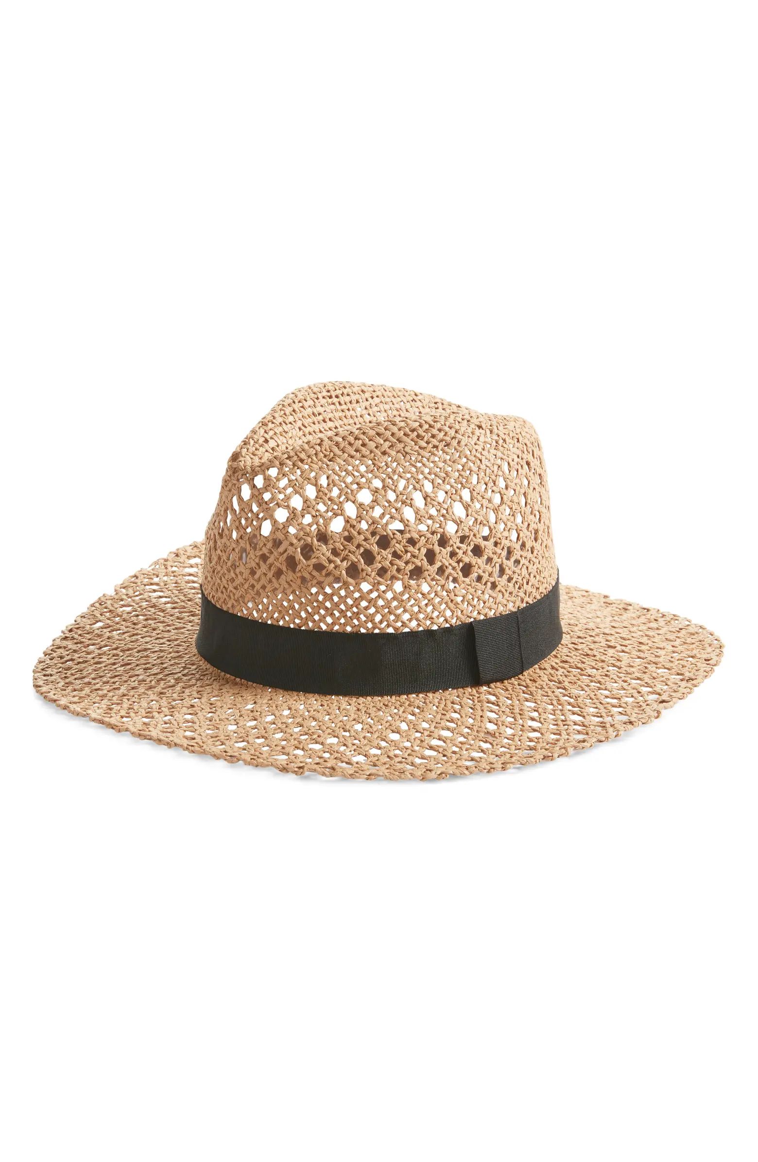 Nordstrom Paper Straw Open Weave Panama Hat | Nordstrom | Nordstrom