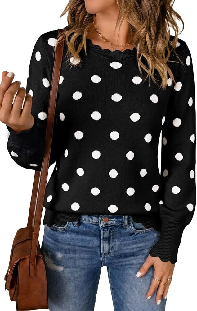 Cicy Bell Womens Crewneck Long Sleeve Sweater Fall Lightweight Pullover Top | Amazon (US)