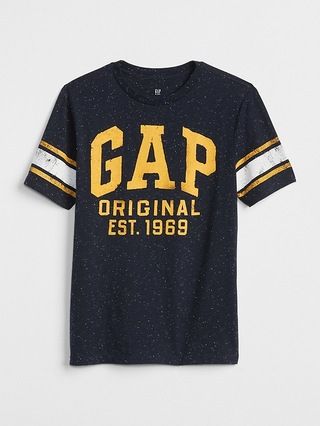 Gap Boys Logo Rugby T-Shirt Navy Marl Size L | Gap US