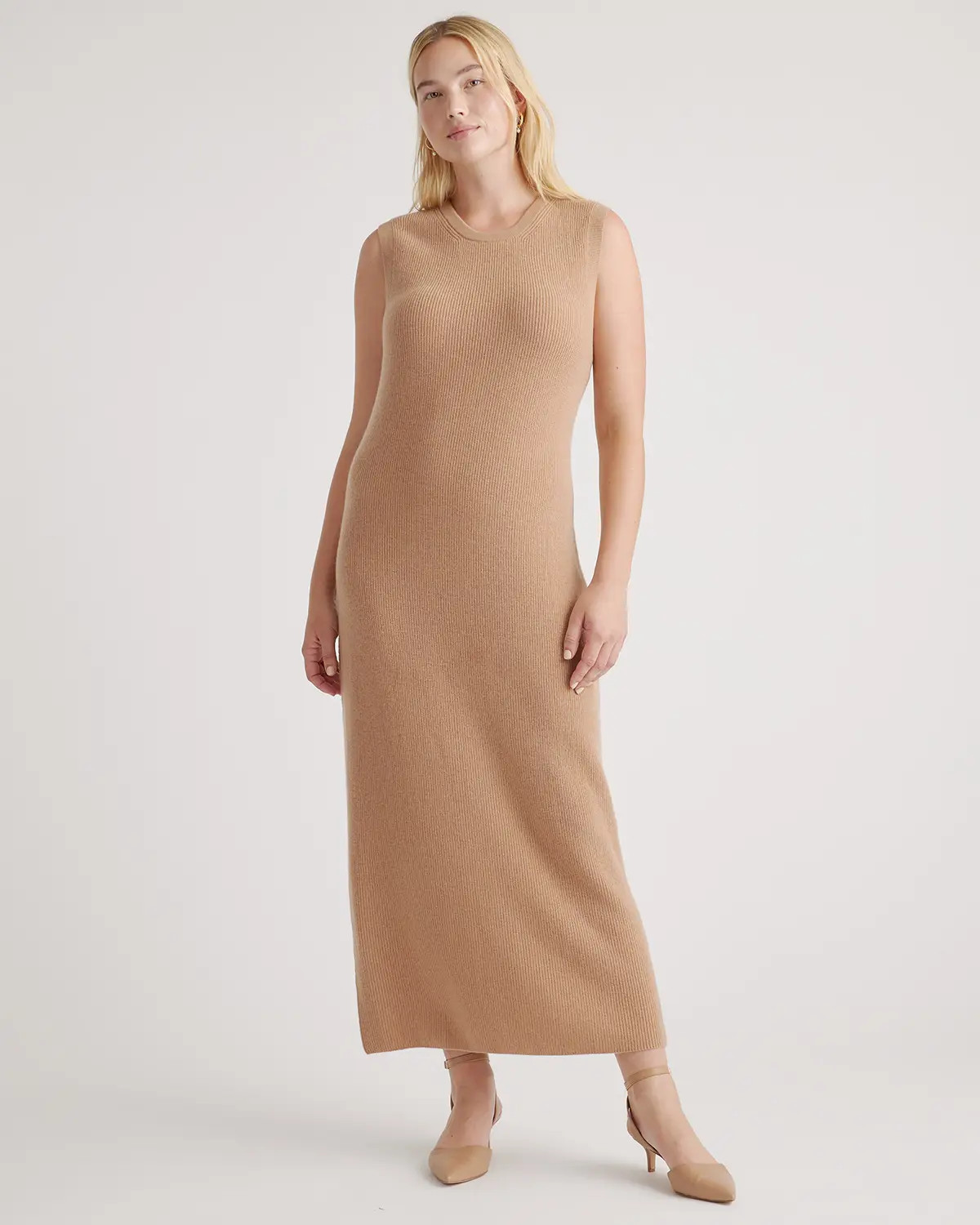 Mongolian Cashmere Sleeveless Midi Sweater Dress | Quince