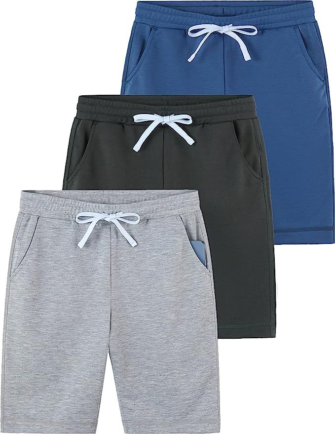 Liberty Pro 3-Pack Youth Boys' Sweat Shorts Athletic Casual Jogger Shorts with Pockets, Terry Clo... | Amazon (US)