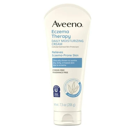 Aveeno Eczema Therapy Daily Moisturizing Body Lotion, Fragrance-Free Cream, 7.3 oz | Walmart (US)