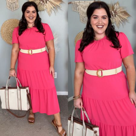 Affordable Amazon workwear dress 👗 🧳 Spring outfit inspo, office outfits, teacher style, midi dress, maxi dress 
Size XXL #workwear

#LTKworkwear #LTKstyletip #LTKplussize