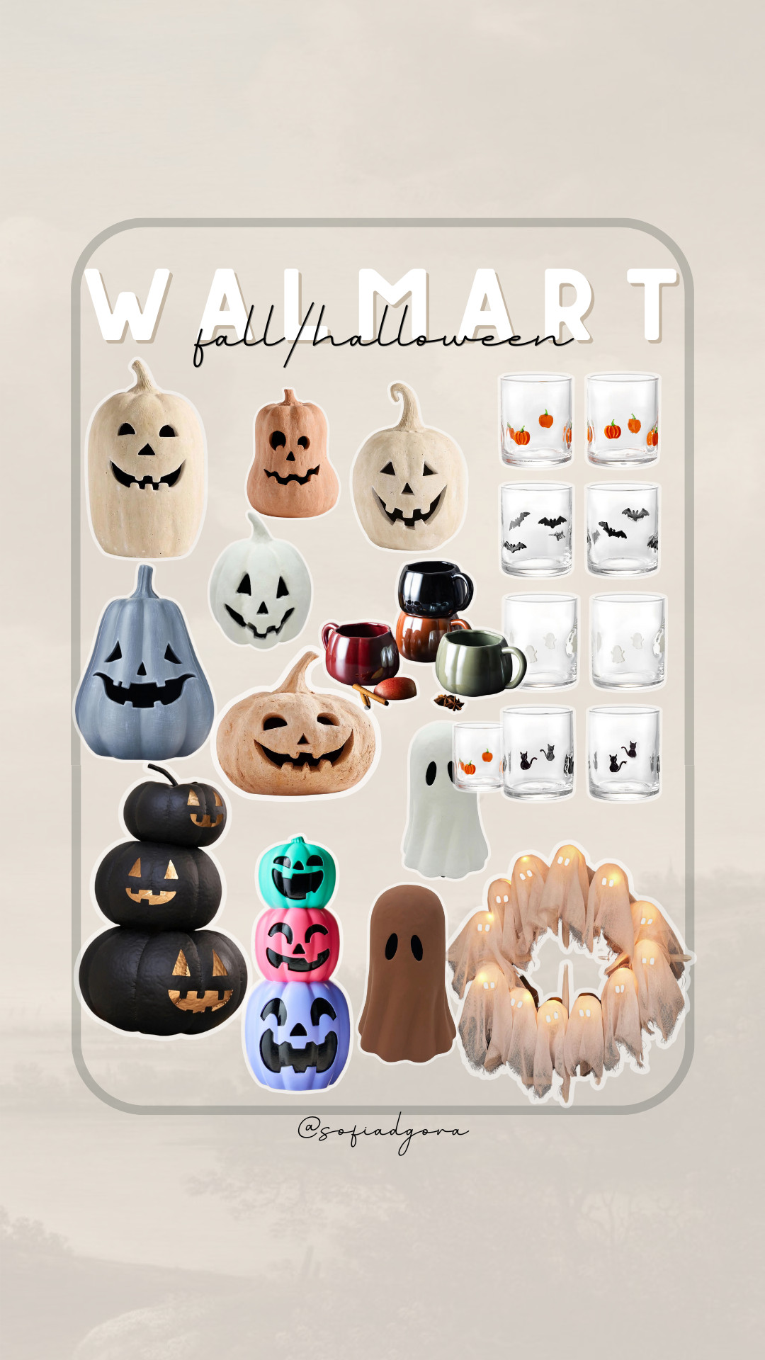 Shop the cutest Walmart fall + Halloween decor! 🎃✨ Think pastel pumpkins, spooky ghost mugs, cozy fall glassware, and fun ghost wreaths. Everything here is affordable, family-friendly, and perfect for creating a magical seasonal vibe in your home.
#WalmartFinds #LTKHome #LTKFall #LTKHalloween #FallDecor2025 #HalloweenDecor #BudgetFriendlyDecor #CozyFallAesthetic #LTKSeasonal 

 #LTKSeasonal #LTKHome #LTKautumn