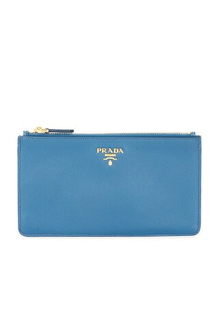 prada Prada Saffiano Pouch in Blue - Blue. Size all. | FWRD 