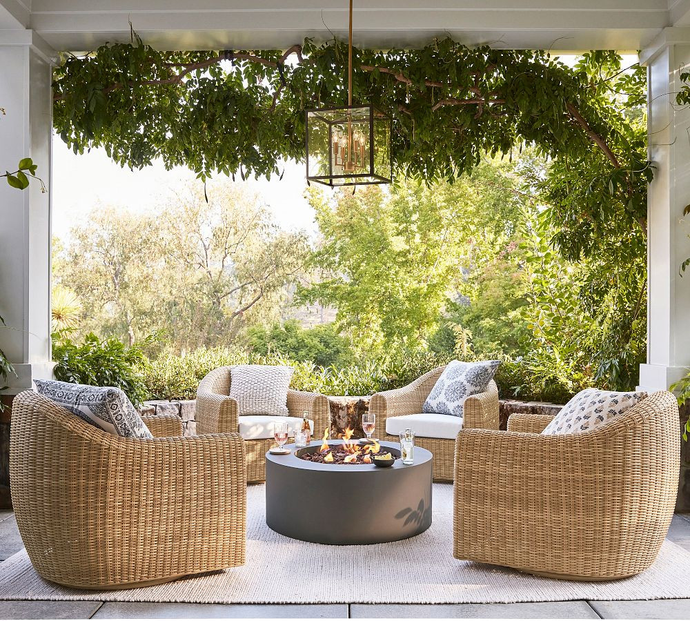 Burrows 36" Round Propane Fire Pit Table | Pottery Barn (US)