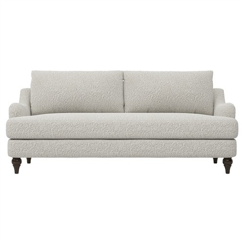 Willett Cloud Grey Textured Bouclé Sofa - 81" | Kathy Kuo Home