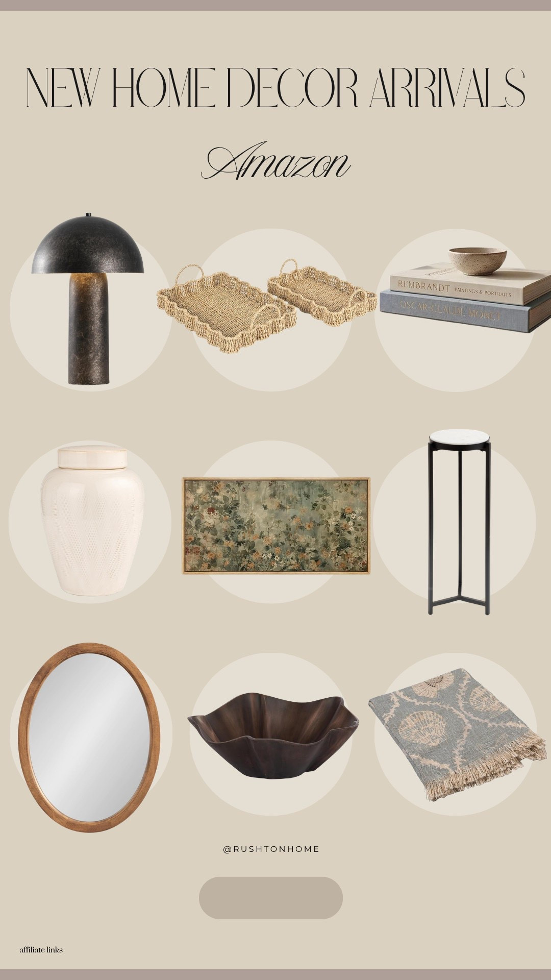 New Home Decor Arrivals Amazon
Amazon home decor finds, new home decor arrivals, affordable home decor, decorative trays, table lamp, wall art, decorative mirror, throw blanket, coffee table styling, ceramic vase, wood bowl decor, home accessories, neutral home decor, organic modern decor, Amazon favorites, budget-friendly decorating, designer-inspired finds, cozy home decor, living room accessories, curated Amazon finds

#LTKmomlife #LTKvlog #LTKHome