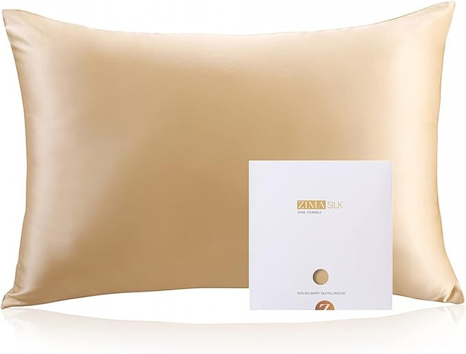 ZIMASILK 100% Mulberry Silk Pillowcase for Hair and Skin Health,Soft and Smooth,Both Sides Premiu... | Amazon (US)