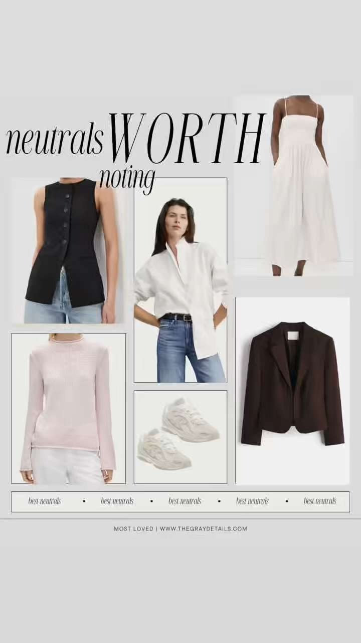 If I were to restart my wardrobe these are the pieces that I would consider! Loving these neutral classics. From blazers, vests, button downs, dresses, sneakers, and more. 

 #LTKgrwm #LTKootd #LTKWorkwear