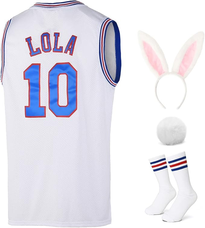 Mens Bugs #1 / Lola #10 Bunny Jerseys Couple Halloween Costumes Set Space Movie Bunny Basketball ... | Amazon (US)
