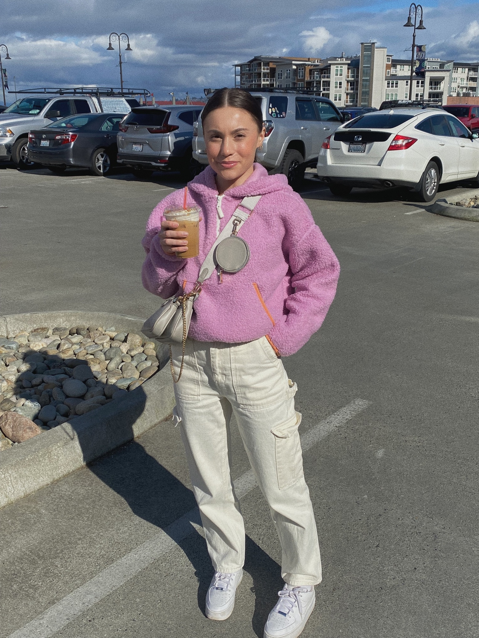 a go-to spring outfit I love. Top is from target and bottoms from Pacsun and it’s sold out :/ LINKED SIMILAR ITEMS AND MUCH CHEAPER! Comfy cozy outfit, everyday school outfit, affordable Amazon bags, target fashion, Pacsun pants, spring outfit, spring casual style 

#LTKunder50 #LTKitbag #LTKfit
