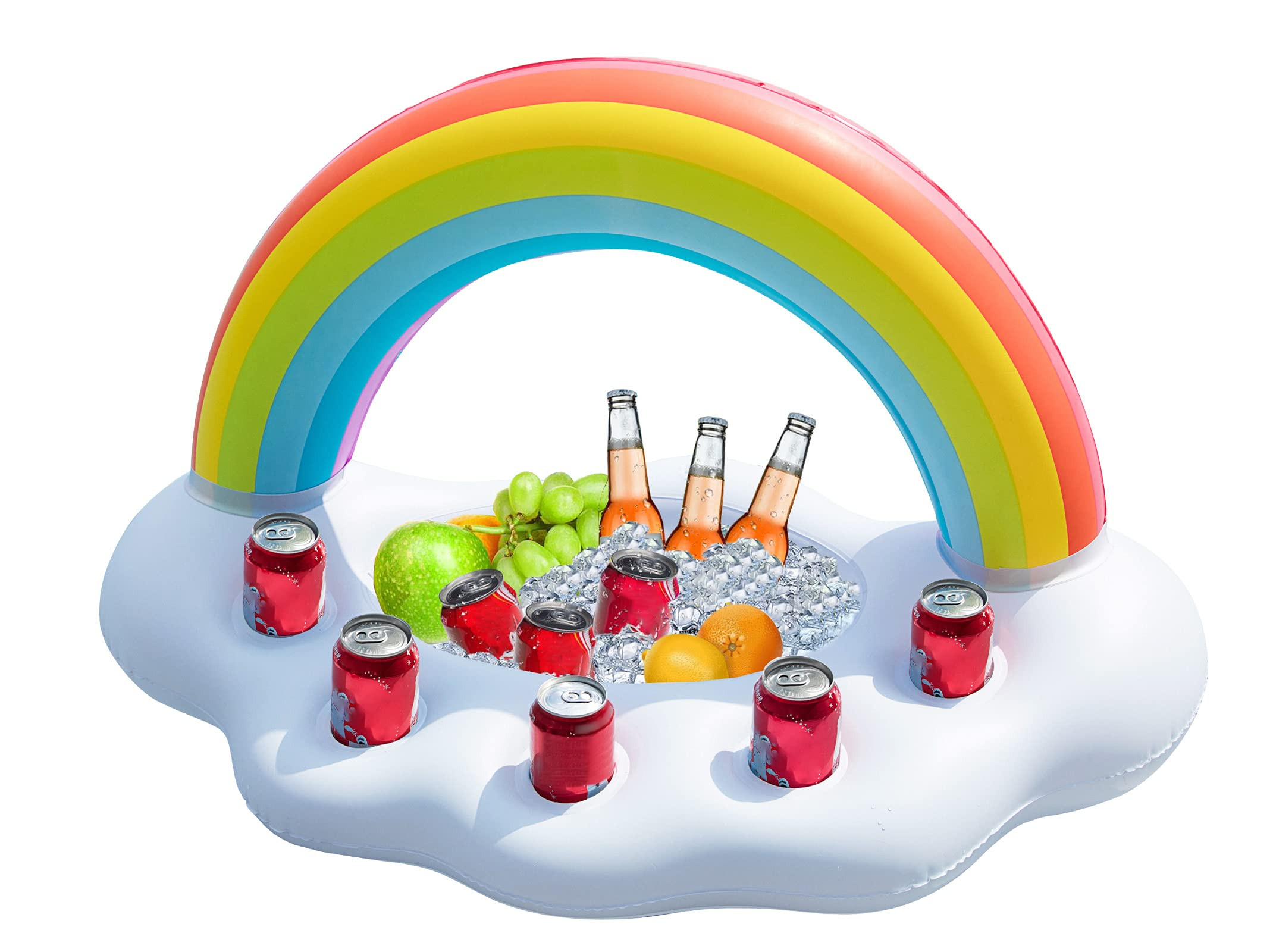 Jasonwell Inflatable Pool Party Cooler - Rainbow Cloud Drink Holder Luau Hawaiian Tropical Beach ... | Amazon (US)