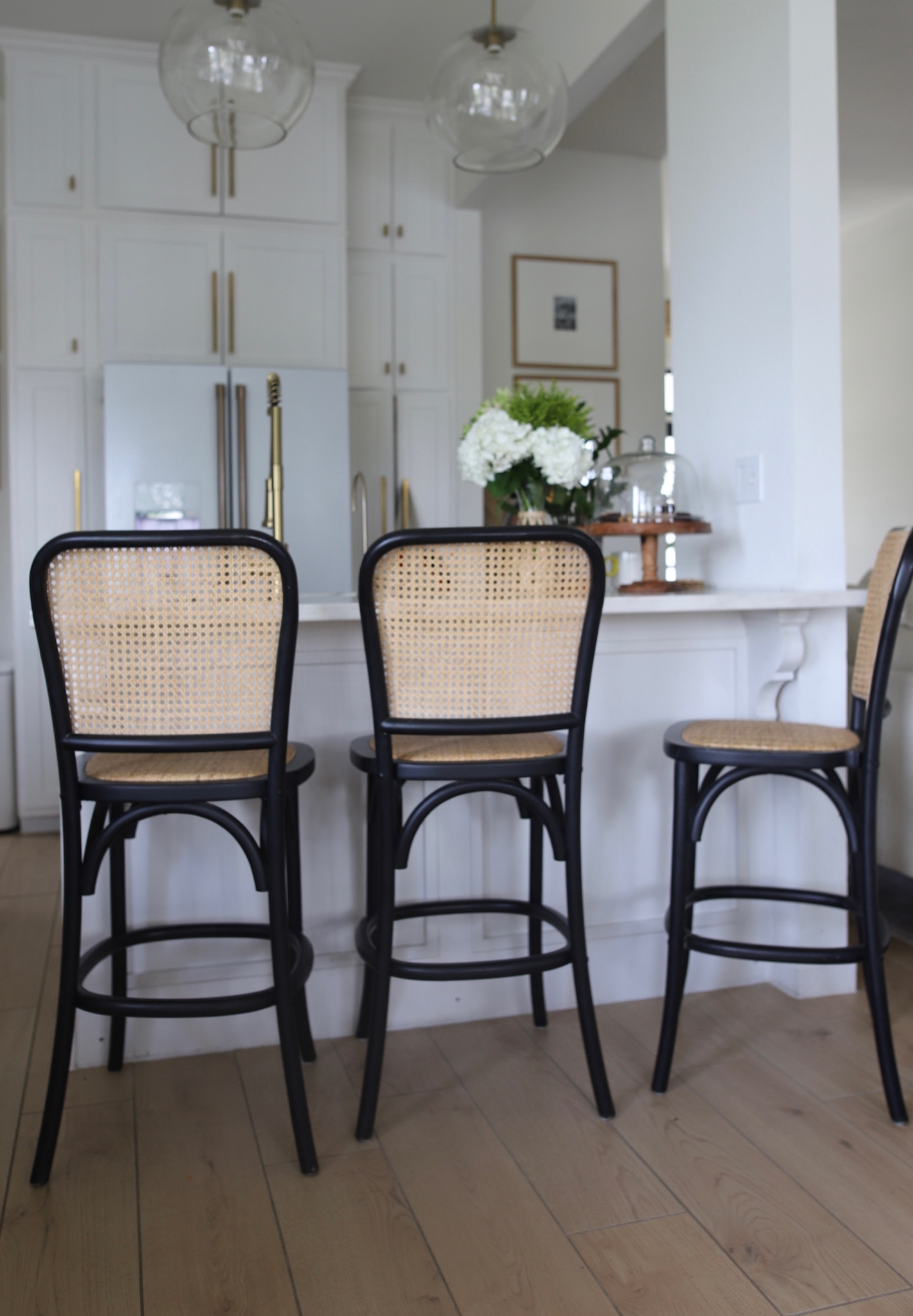 KITCHEN BARSTOOLS + pendants ~ asked daily about them!!! 

#housedecor #kitchen #canechairs #bohochic #kitchendecor

#LTKFind 

#LTKhome