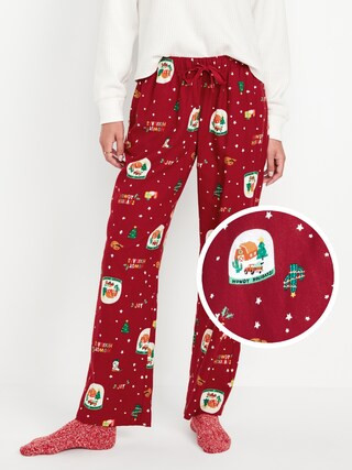 Mid-Rise Printed Flannel Pajama Pants | Old Navy (US)