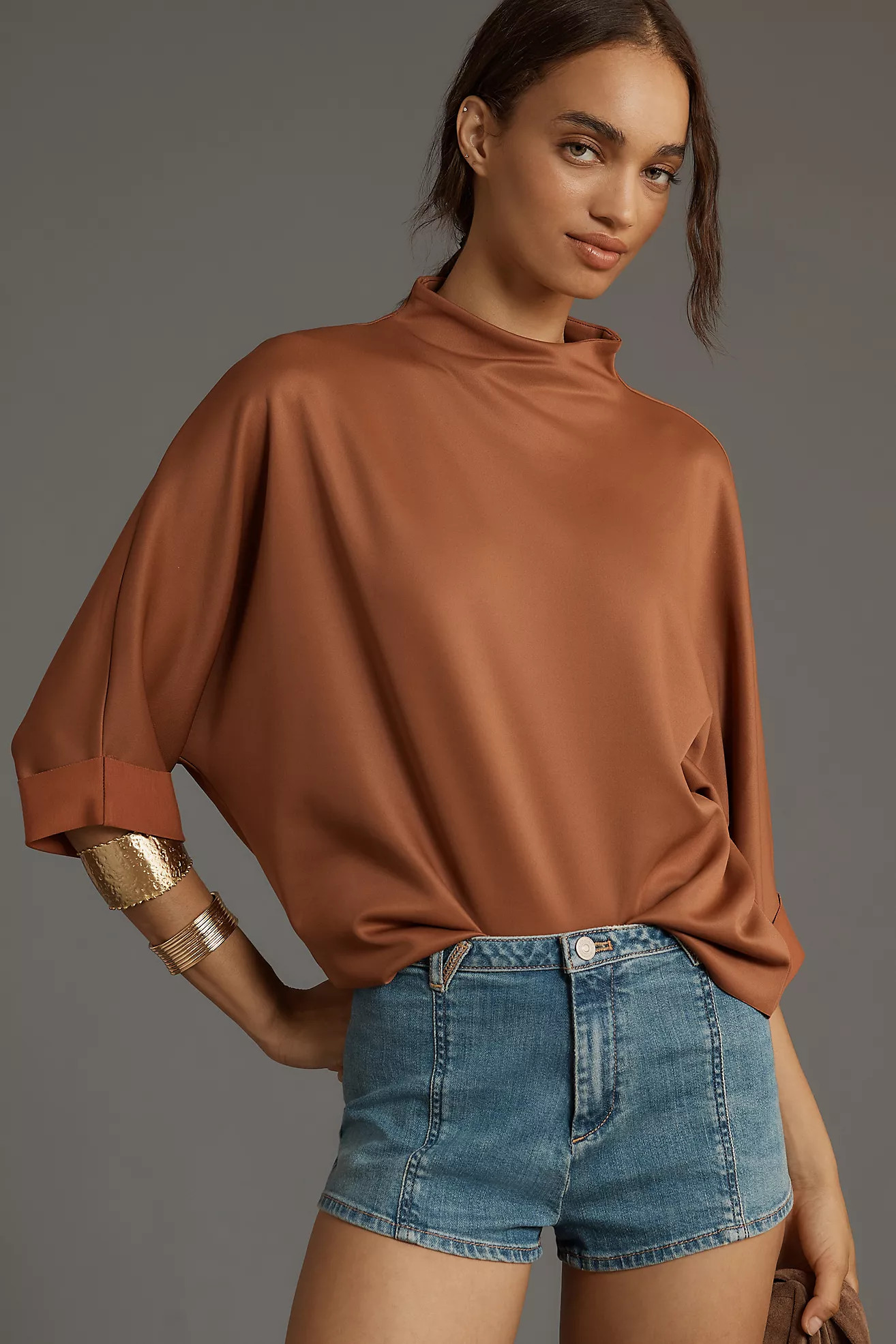 The Whitley Mock-Neck Top | Anthropologie (US)