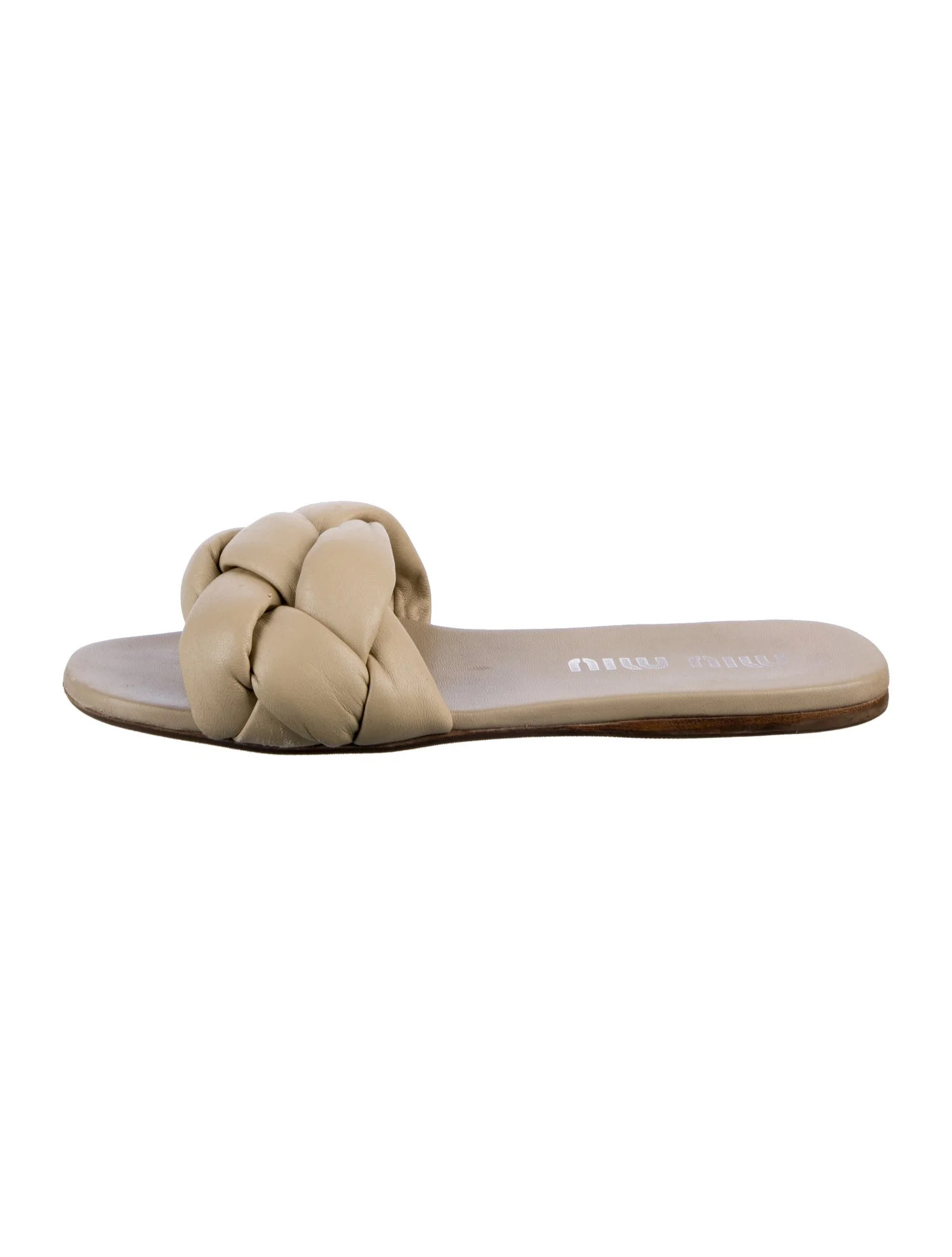Leather Braided Accents Slides | The RealReal