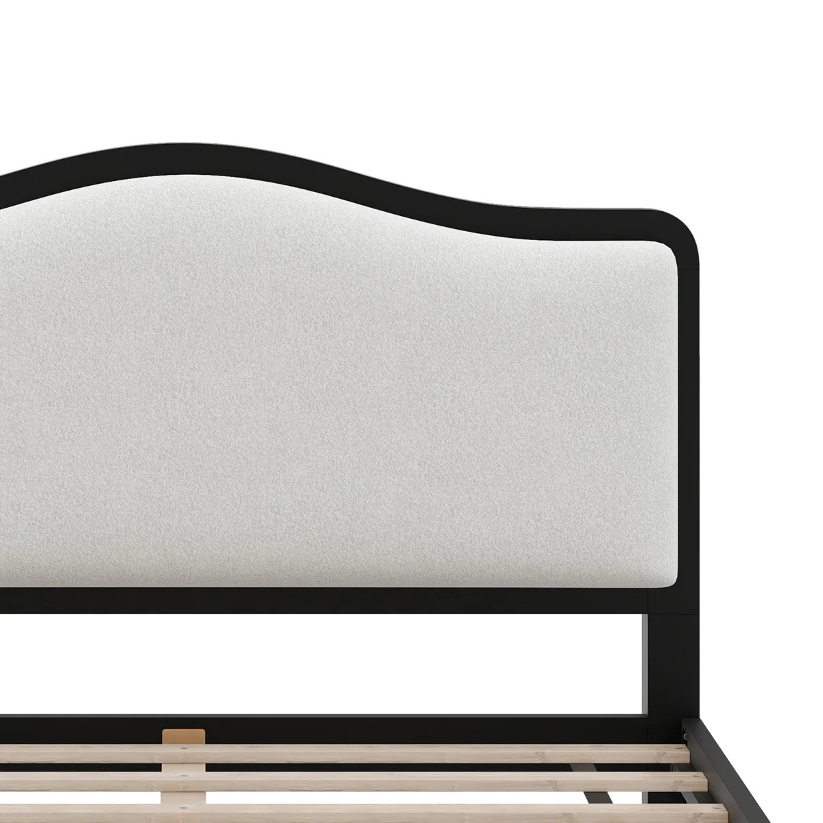 Contemporary Platform Bed, Upholstered Headboard | Wayfair North America