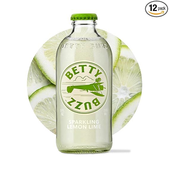 Betty Buzz Sparkling Lemon Lime Premium Sparkling Soda by Blake Lively (12 pack) | Natural Flavor... | Amazon (US)