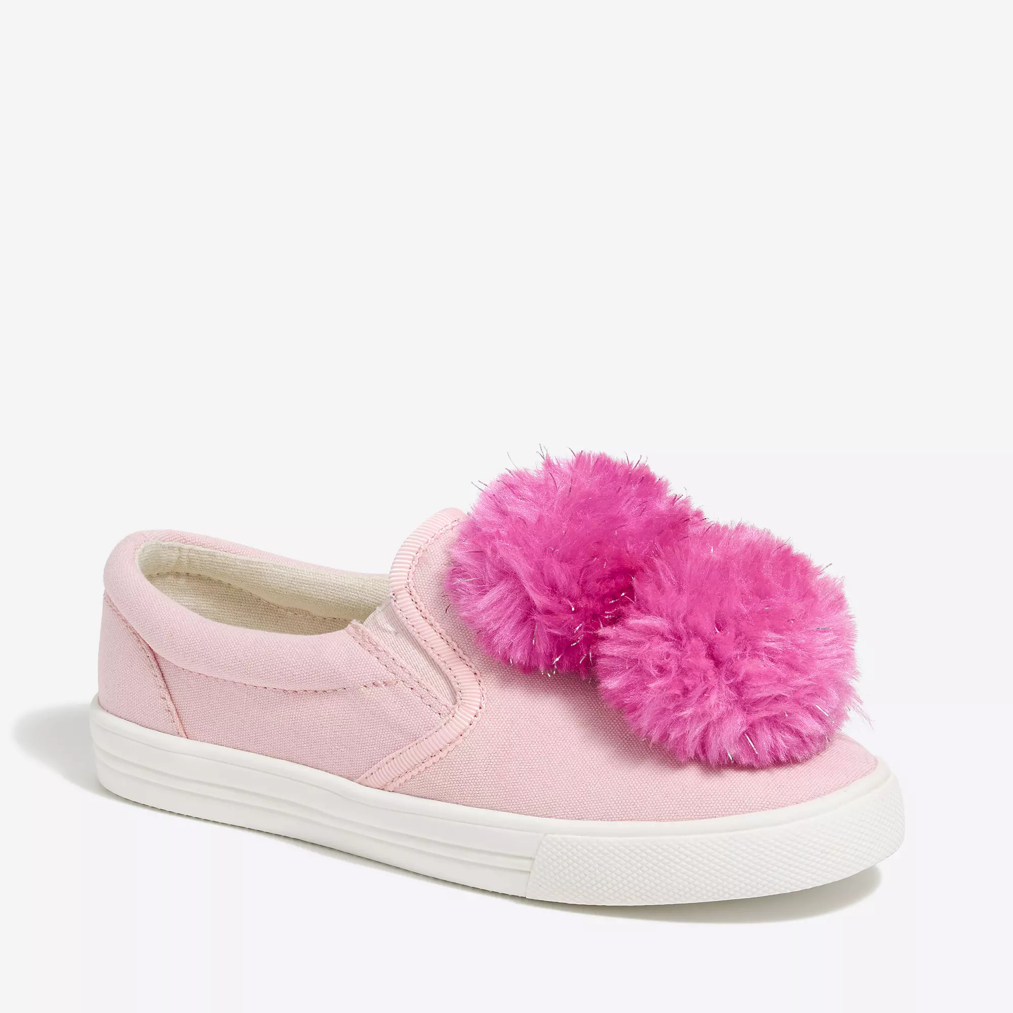 Girls' pom pom canvas sneaker | J.Crew Factory