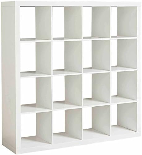 Better Homes and Gardens Versatile Multiple Storage 16-Cube Organizer in White Finish | Amazon (US)