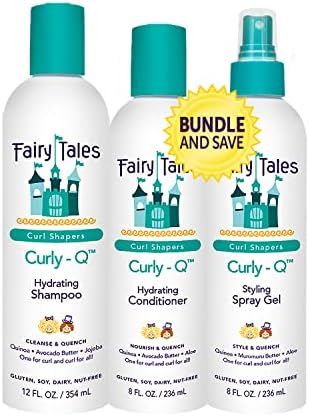 Fairy Tales Curly-Q Daily Hydrating Shampoo, Conditioner, Spray for Kids - The Perfecr Bundle for... | Amazon (US)