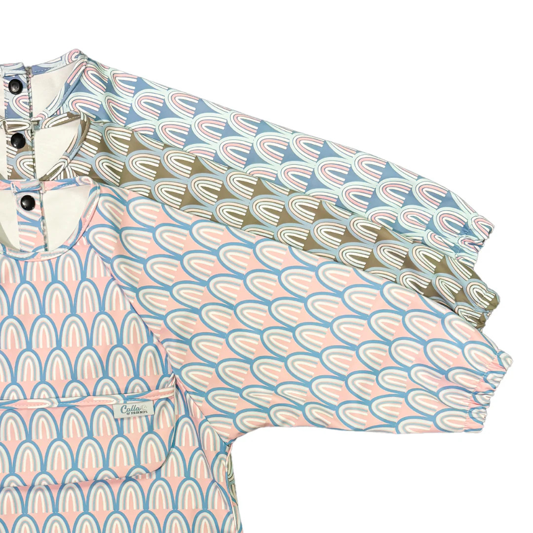 The Grayson Long Sleeve Bib - Rainbows | Calla & Friends