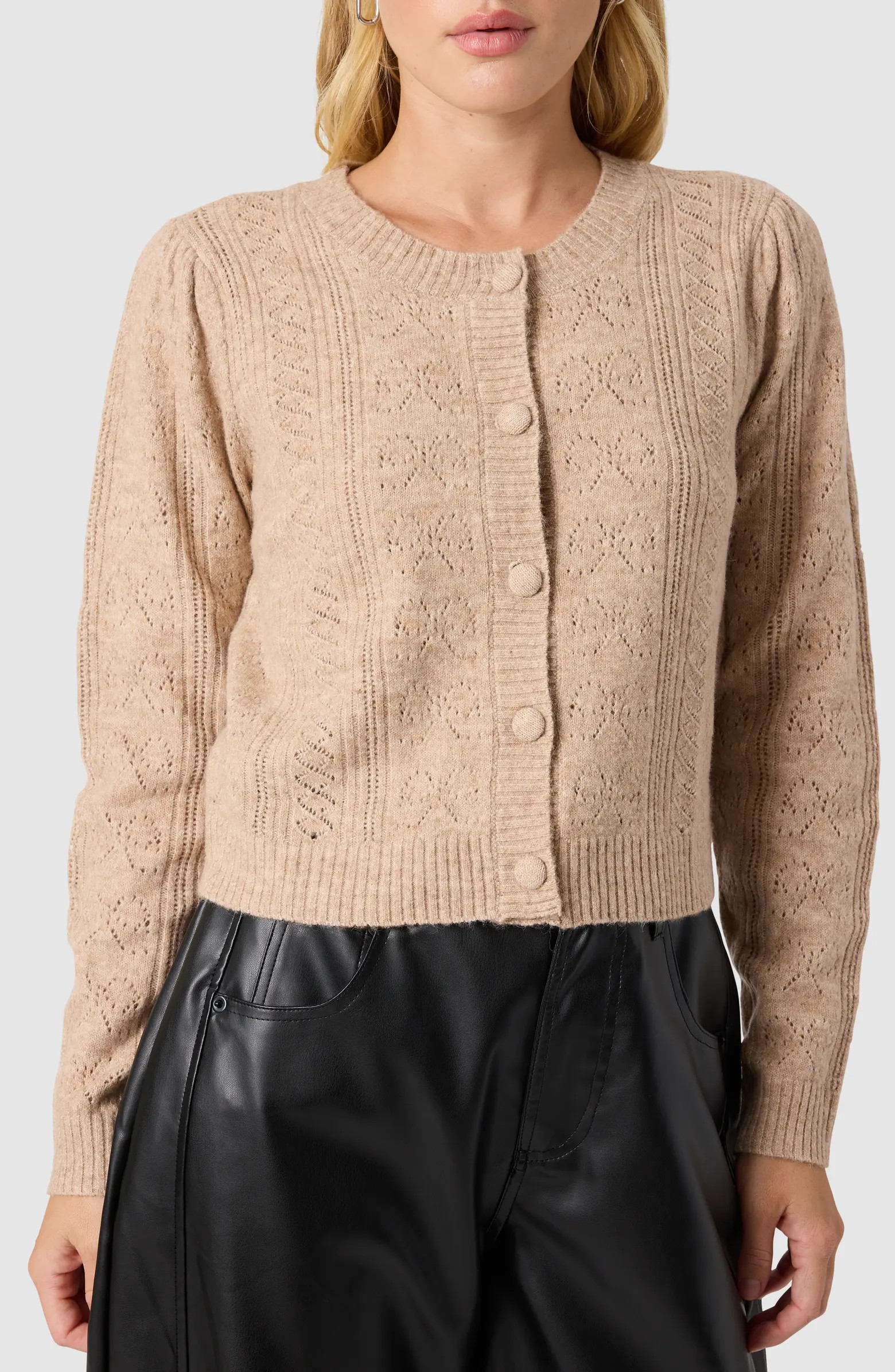 Bow Pointelle Stitch Cardigan | Nordstrom