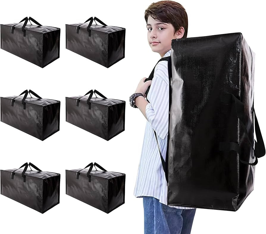 Heavy Duty Moving Bags with Backpack Straps and Strong Handles, Alternative to Moving Boxes and S... | Amazon (US)