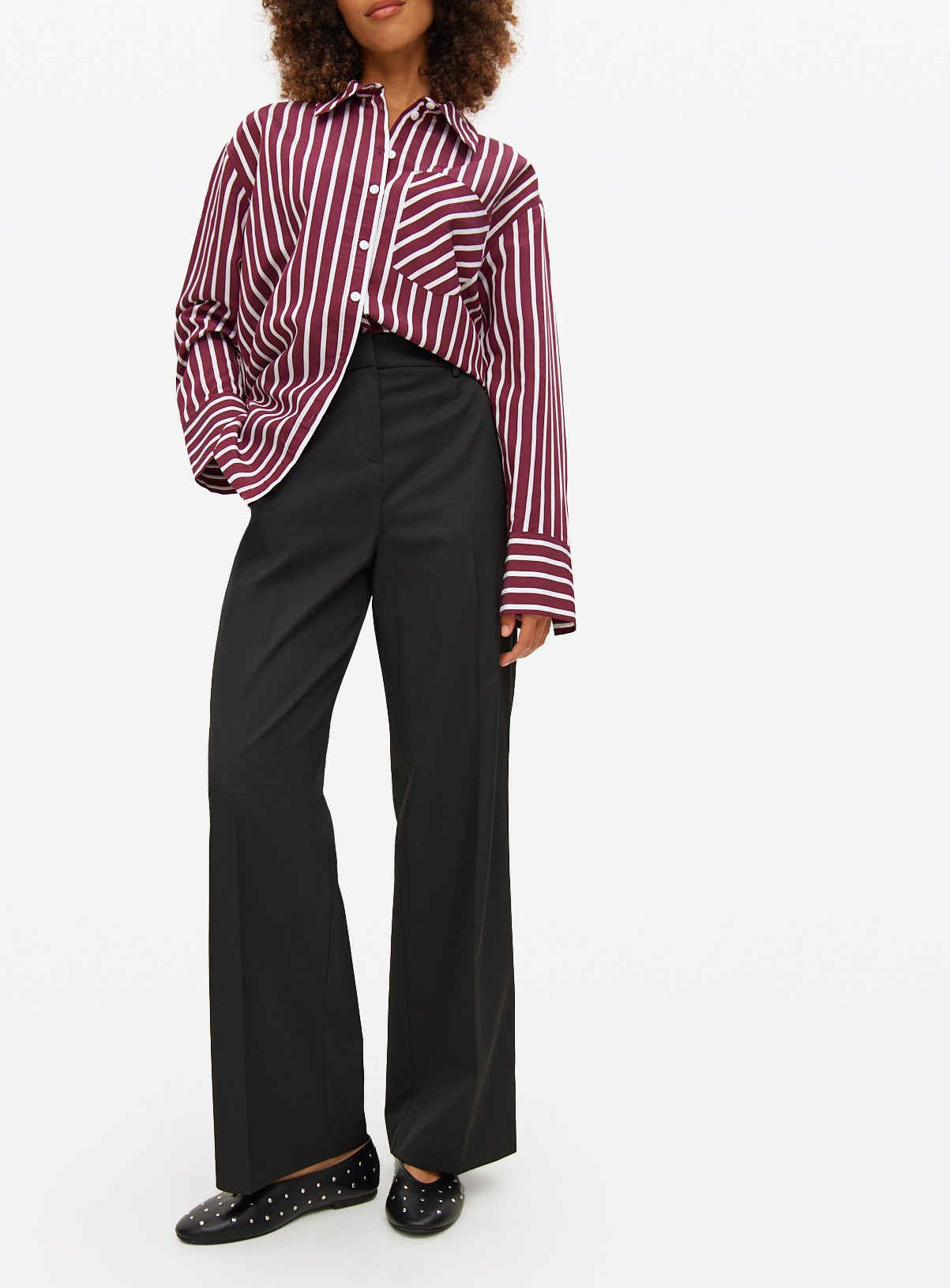 Black Wide Leg Trousers 18S | argos.co.uk
