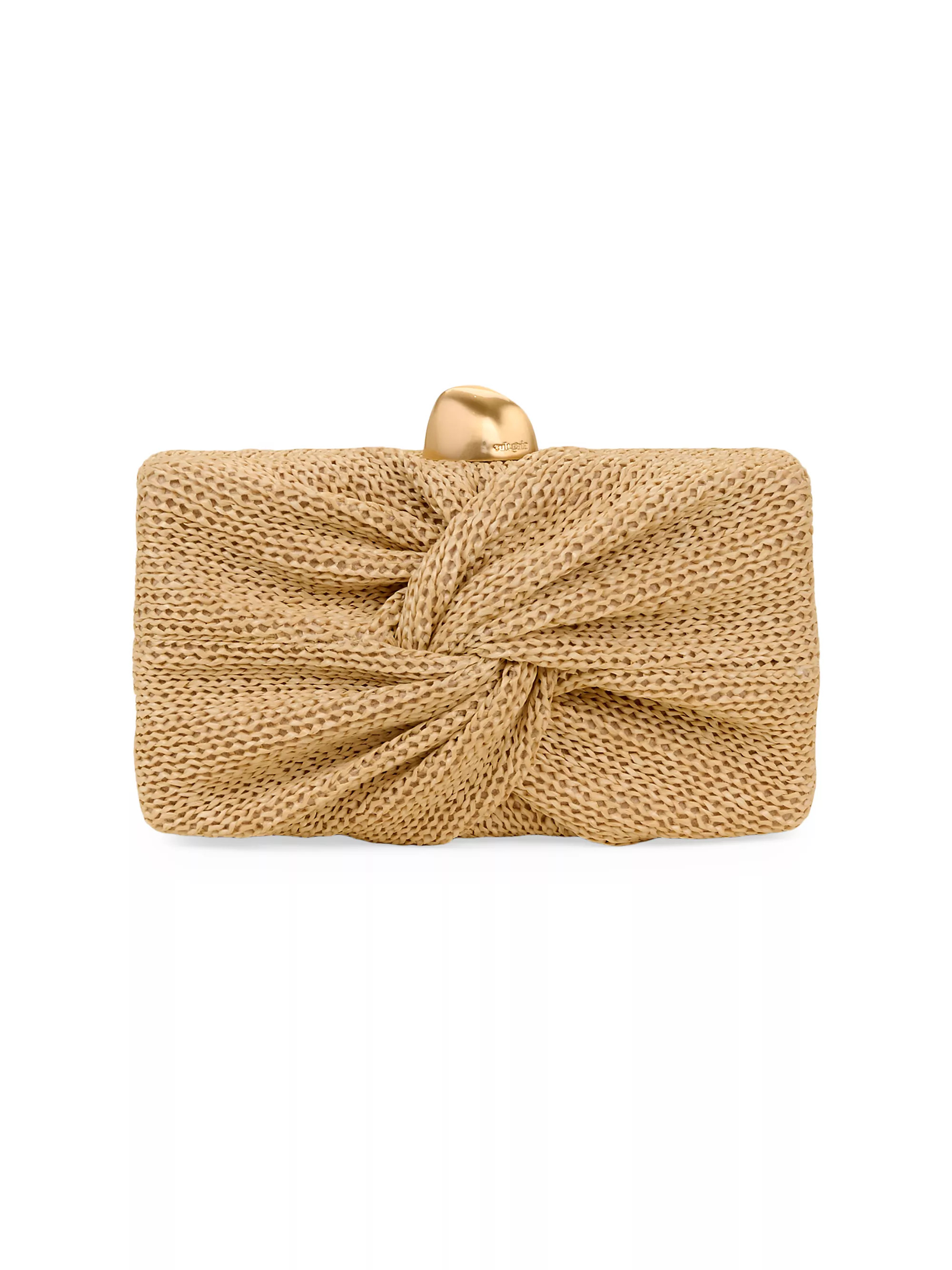 Cult GaiaLisse Knot Raffia Clutch | Saks Fifth Avenue