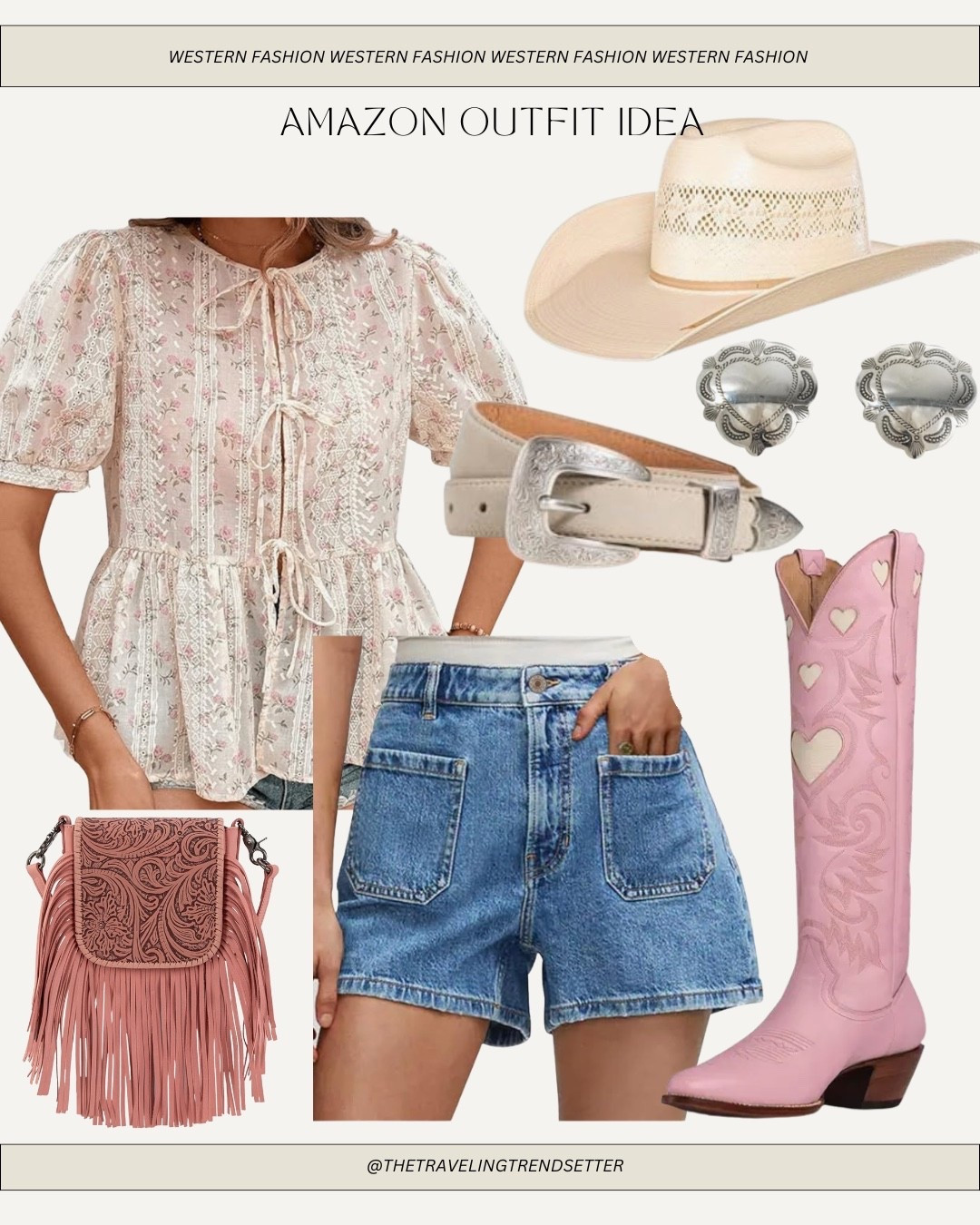 Amazon fashion, spring, and summer outfit idea how to style denim shorts, floral, pink shirt, straw, cowboy hat, sterling silver western bags, cowgirl, boots, stagecoach, outfit, festival, outfit, Country concert outfit

#LTKFestival #LTKootd #LTKTravel
