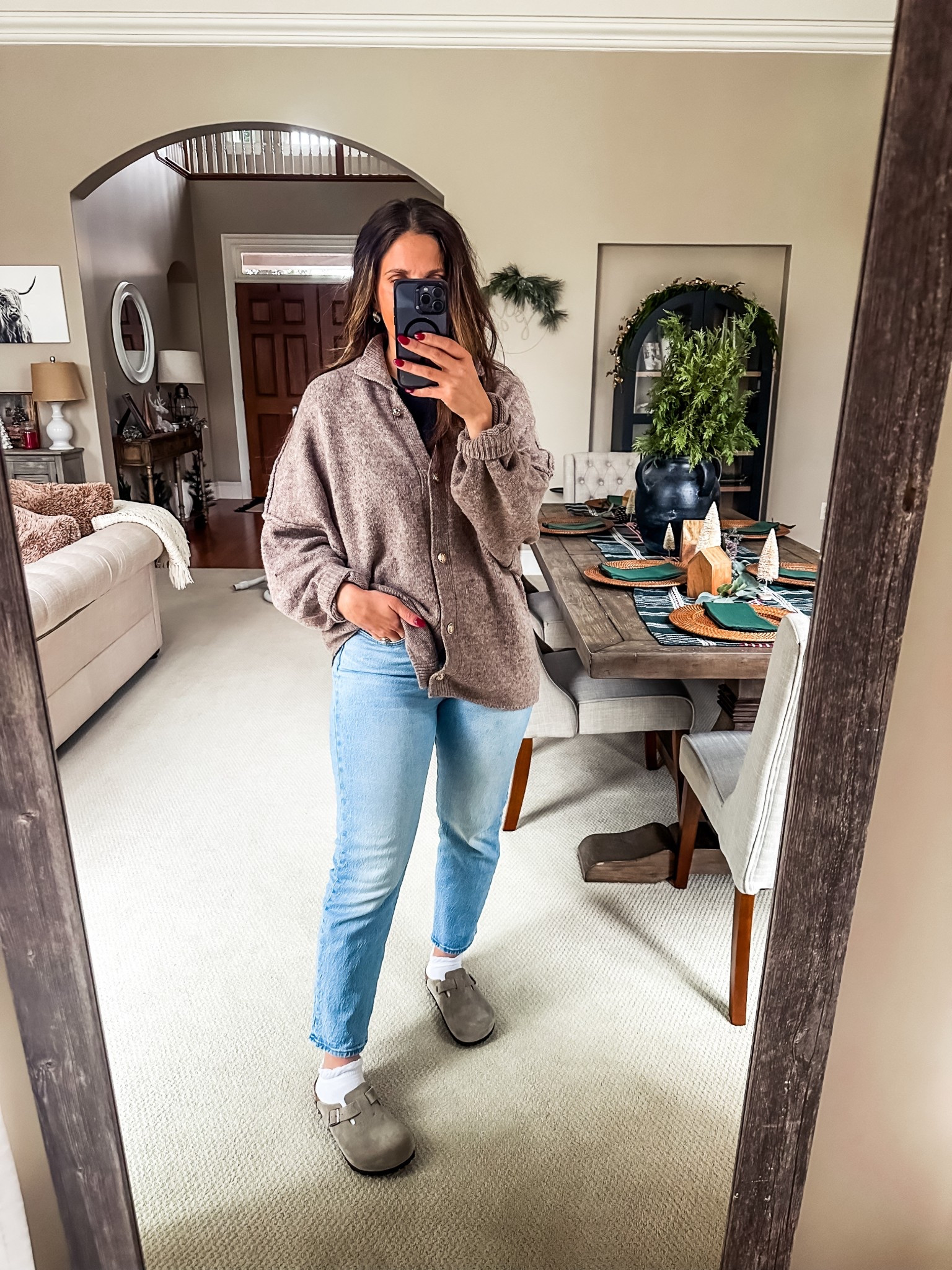 Amazon sweater runs big 
Winter outfit 

#LTKSeasonal #LTKFindsUnder100 #LTKFindsUnder50