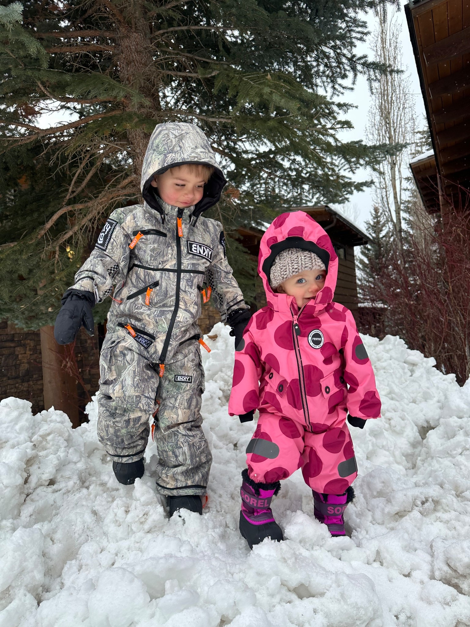 Kids snow suits kids snow must haves Jackson hole — boys snowsuit is binky bro! Girl is Reima (print sold out I think) runs big!! 

#LTKKids #LTKTravel #LTKBaby