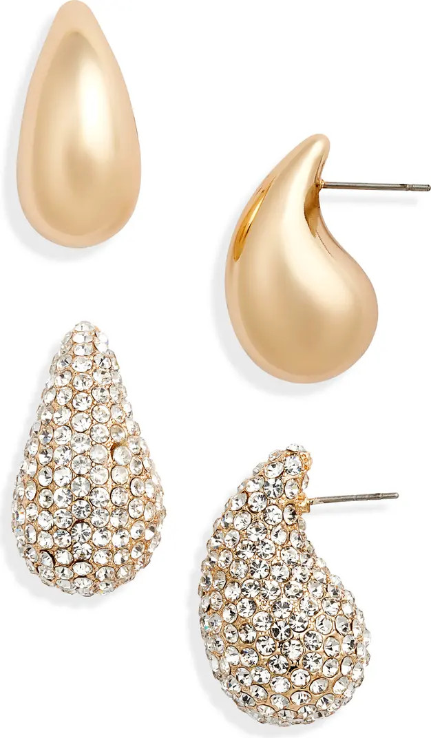 Set of 2 Teardrop Stud Earrings | Nordstrom
