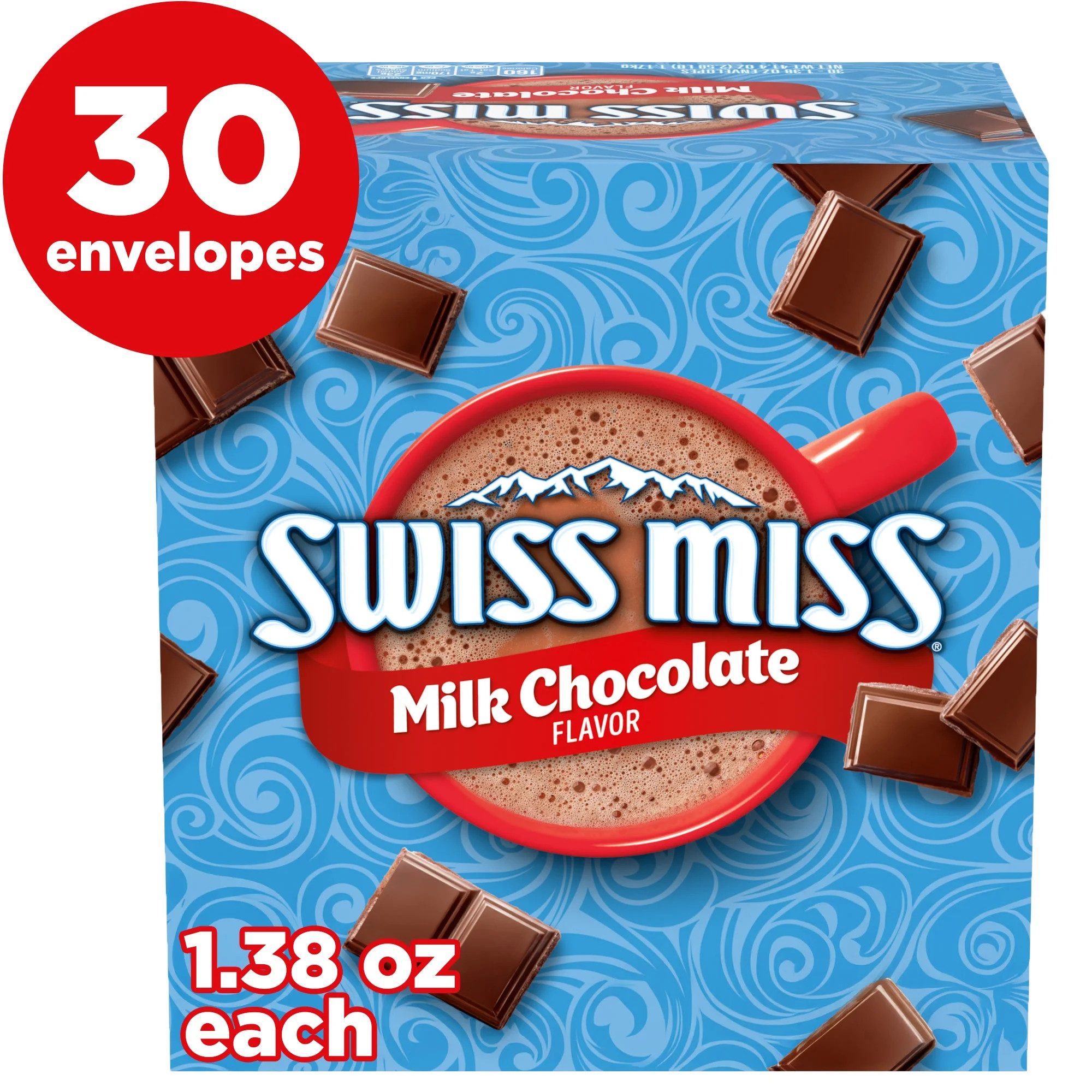 Swiss Miss Milk Chocolate Flavored Hot Cocoa Mix, 1.38 oz., 30-Count Envelopes | Walmart (US)