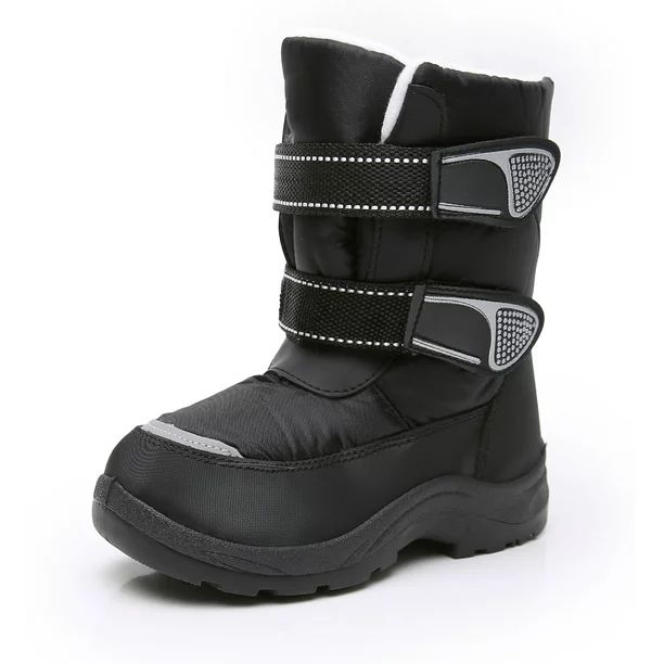 Apakowa Kids Boys Snow Boots Winter Waterproof Slip Resistant Cold Weather Boots (Toddler/Little ... | Walmart (US)