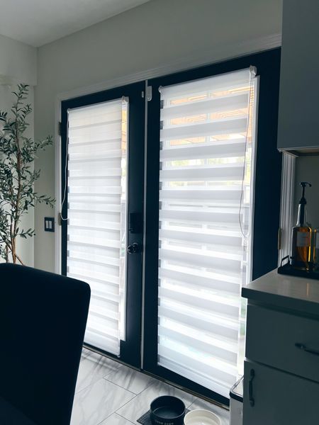 French Door  Zebra Blinds for Windows - French Door Blinds Roller Dual Shades Light Control Window Treatments Horizontal Day and Night Sheer, 23.6" W x 90" H, White

#LTKFindsUnder50 #LTKFindsUnder100 #LTKHome