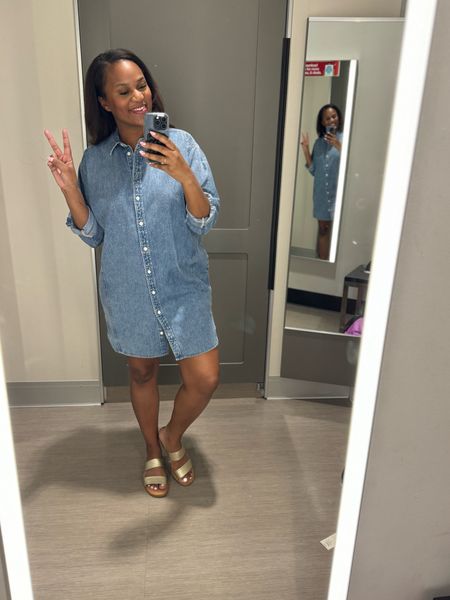 It’s denim day with Target!! I’m obsessed with this dress. So cute and under $30! Linking some jeans I’m grabbing too! 

#LTKmidsize #LTKsalealert #LTKxTarget